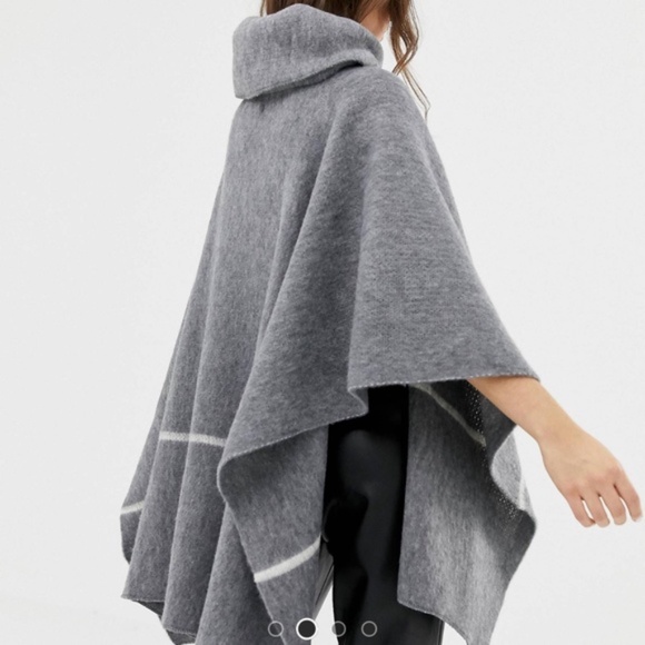 b.Young Roll Neck Poncho - Picture 2 of 4